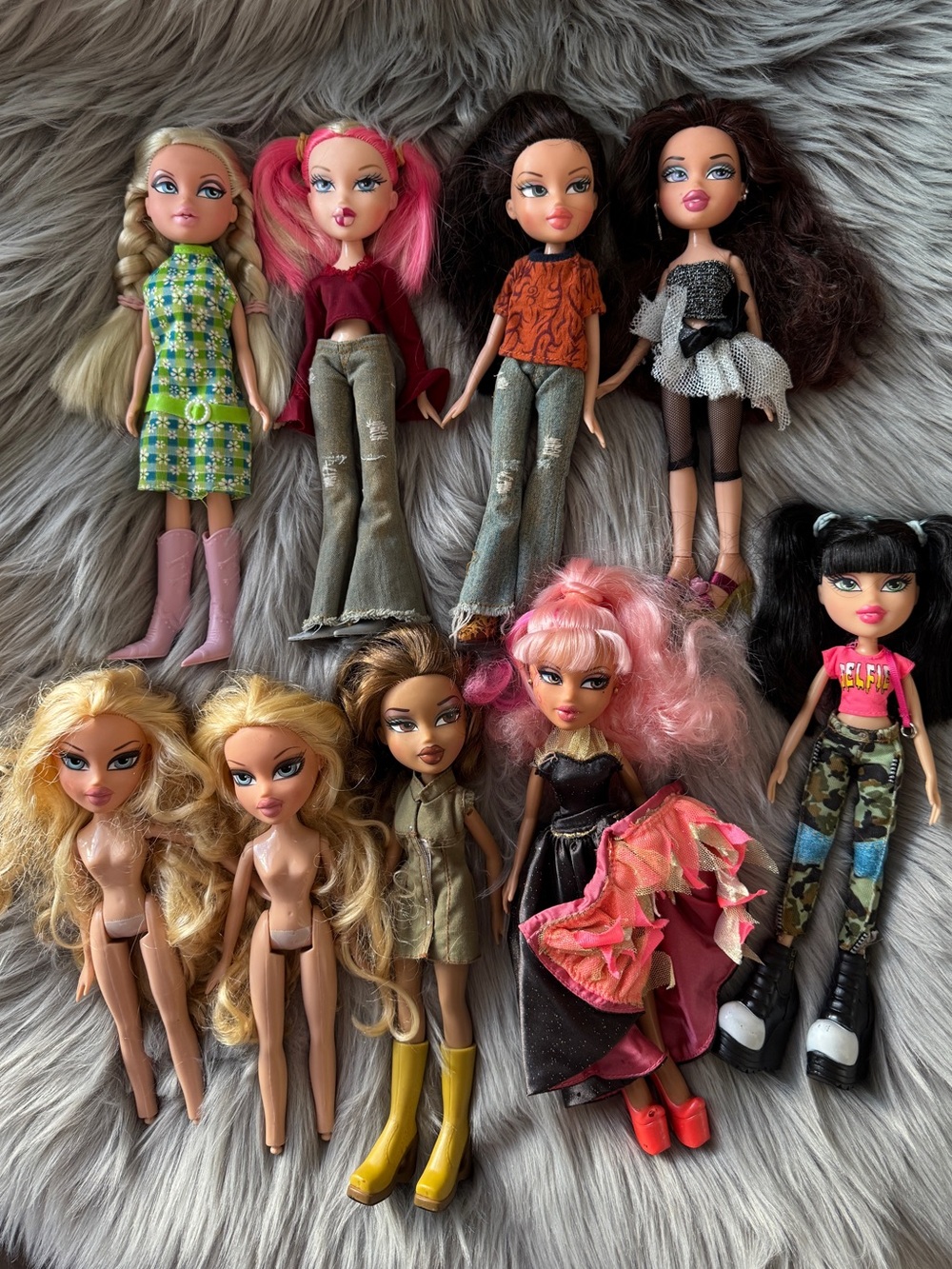 Bratz Doll Lot of 9 Mixed Era Dressed and Undressed MGA Y2K Collector Bundle
